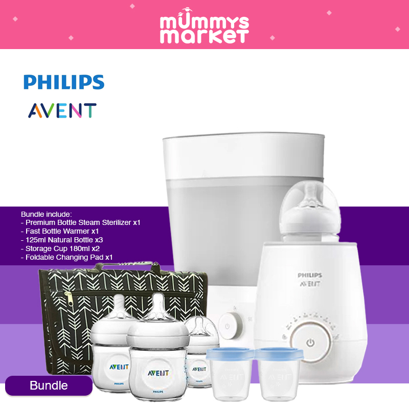 Philips Avent Newborn Complete Feeding Kit AV24 - Premium Bottle Steam Sterilizer (SCF293/01) + FREE Gifts worth $237.90!